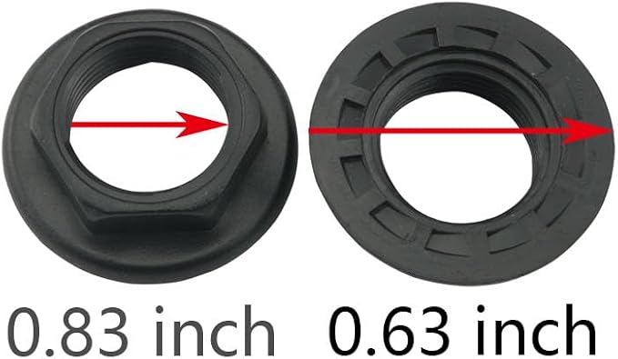 10PCS Black BSP Plastic Back Nuts Accessories Sink Tap Back Nut for Bathroom Basin Taps Mixers Round Faced Flanged Back Nuts Home Tools