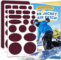 35Pcs Down Jacket Repair Patch Kit Pre-Cut Nylon Patches for Clothes Self-Adhesive Fabric Tape Waterproof Lightweight Outdoor Gear Tenacious Repair Tape for Puffer Jacket Coat Tent Backpack(Burgundy)