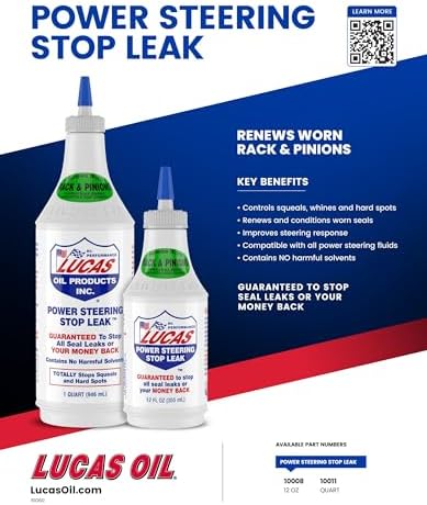 Lucas Oil 10008-PK12 Power Steering Stop Leak - 12 Fl Oz (Pack of 12)