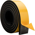 Neoprene Foam Weather Stripping, 2 Inch Wide X 3/8 Inch Thick, Door Jamb Seal Strip with Adhesive Backing for Doors & Windows, Total 6.5 Feet Long