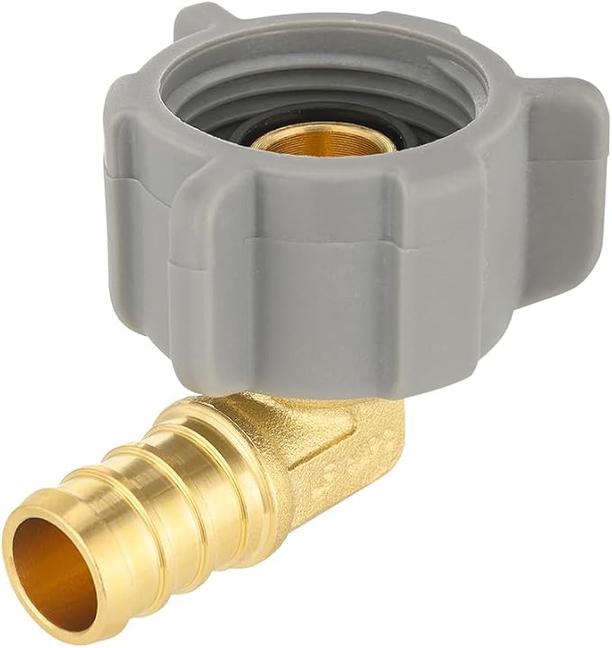 (Pack of 10) EFIELD 1/2 Inch Pex X 7/8 Inch Toilet Ballcock Swivel Elbow Adapter, Brass Plumbing Fittings,(PEX1807311-10PCS)