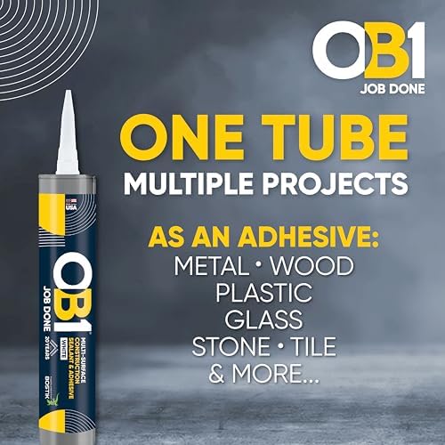 OB1 Universal Caulk Sealant & Adhesive White 10.1oz - 1 Cartridge