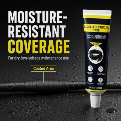 Liquid Electrical Tape, 1.76 Oz Waterproof Insulating Coating for Wires