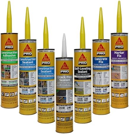 SIKA Sikaflex Crack Flex Sealant, Gray, High-Performance Textured Polyurethane, Self-Leveling, Waterproof Sealant for Horizontal Cracks Up to 1 in Wide, 10.1 fl oz,
