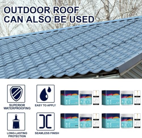 Firelye Polyurethane Waterproof Coating - Invisible Anti-Leakage Agent, Indoor & Outdoor (1Set, Gray)