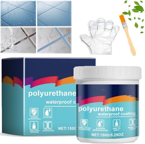 2025 New Polyurethane Waterproof Coating, 150g Polyurethane Waterproof Coating, Invisible Waterproof Anti-Leakage Agent, Super Strong Waterproof Leak Repair Coating (Gray, 1)