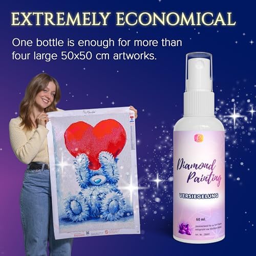 Diamond Painting Spray Sealent (60ml) for Diamond Art Accessories & Supplies & Kits, Clear Waterproof Finish, Easy to Use, No Yellowing (Spray Sealer - NEW)