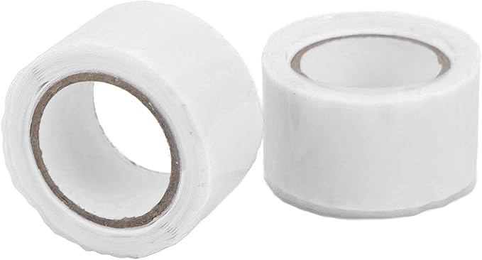Eujgoov 2PCS Self Fusing Silicone Tape Insulation Tape for Water Pipe Hose Leak Repair Emergency Sealing (White)