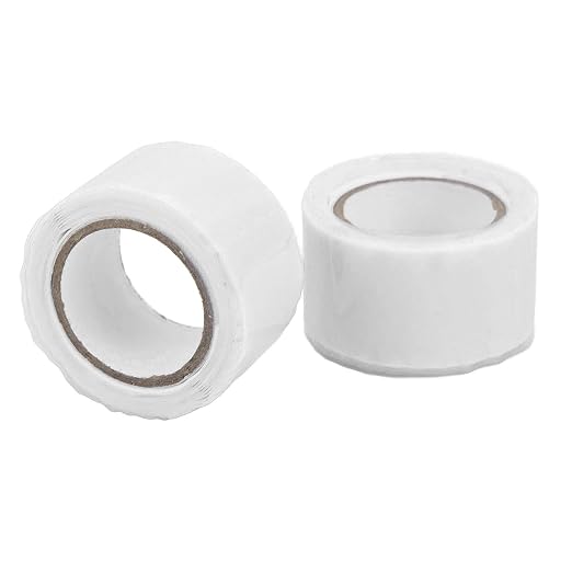 Self Fusing Silicone Tape High Temperature Adhesive Tape for Plumbing Repairs Hose Leak Fixing 2 Rolls 1.5m x 2.5cm (White)