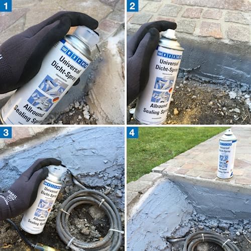 WEICON Allround Sealing Spray 400ml / 13.5oz | Waterproof Sealant for Indoor & Outdoor Use | Ideal for Boat, Car, Motorcycle, Caravan | Industrial Grade (Grey, 400ml / 13.5oz)