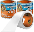 Gorilla Waterproof Patch & Seal Tape, White Tape, 4" x 10' - Permanent Weather Resistant Seal for Leaks and Repairs (Pack of 16)