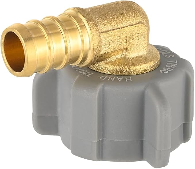 (Pack of 10) EFIELD 1/2 Inch Pex X 7/8 Inch Toilet Ballcock Swivel Elbow Adapter, Brass Plumbing Fittings,(PEX1807311-10PCS)