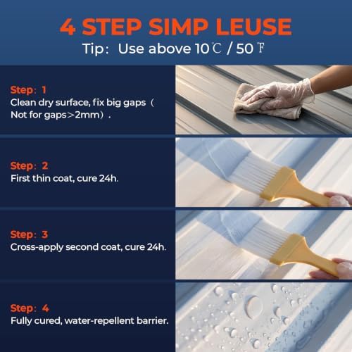 Transparent Waterproof Sealant 17.6 Oz,Water Based Leak Roof Repair