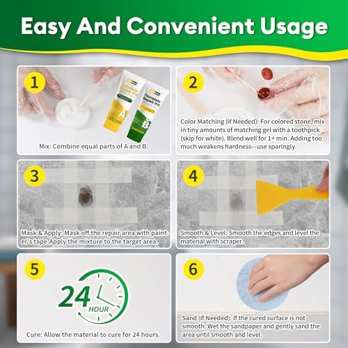 Fiberglass Repair Kit, Porcelain Sink Repair Kit, Waterproof
