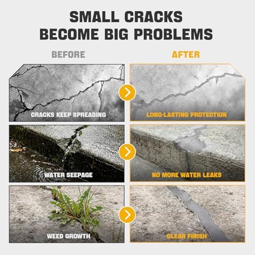Concrete Crack Filler 4-Pack Oil-Based Self-Leveling Concrete Sealant Gray