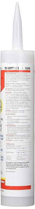 Red Devil 0826 100% Silicone Sealant Architectural Grade, 9.8 oz., clear