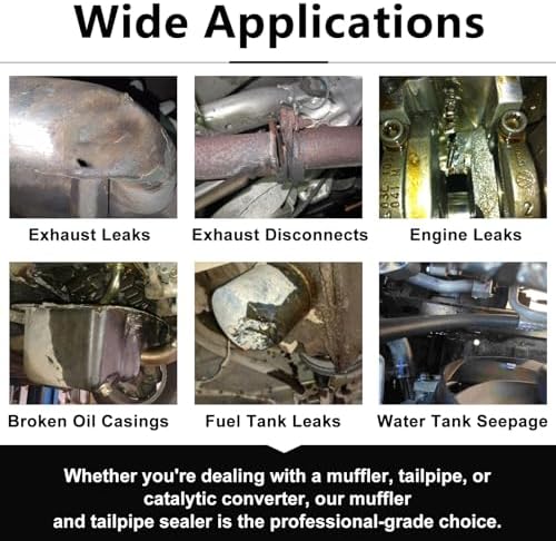 LOCBONDSO Muffler Repair Kit, Heat Resistant Exhaust Sealant, 2.6 oz