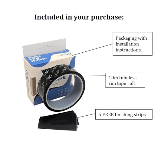 Tubeless Rim Tape 10m Roll - Premium MTB/Road/Gravel Bike Tape with 5 Free Finishing Strips | Ultra-Strong Adhesive, No-Leak Seal | 19-35mm Widths Available (30mm/ 10m)