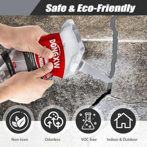 Concrete Crack Filler 5Pcs – Quick-Drying Waterproof Cement Crack Filler Repair Sealant, Concrete Repair Adhesive for Joints, Walls, Sidewalk, and Foundation(Grey)