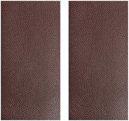 2 PCS Leather Repair Patch Tape, 4 x 8 Inch Waterproof PU Leather Repair Tape for Car Seat, Self-Adhesive Patch Kit for Repairing Couch Chairs Furniture, Car Accessories (Dark Brown)