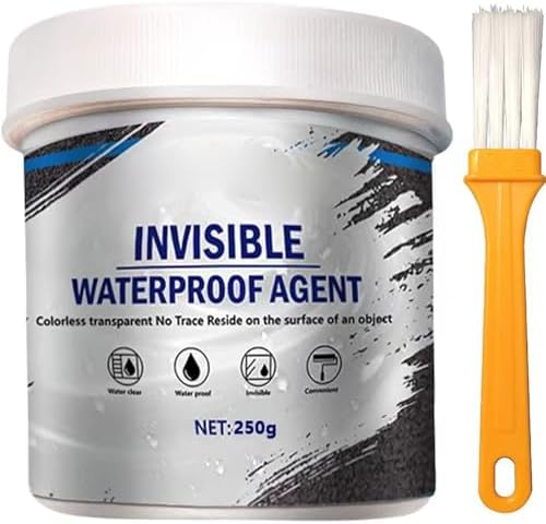 Transparent Waterproof & Leak-Proof Coating, Invisible Waterproof Agent, Transparent Waterproofing Leak Patch Paint, Invisible Waterproofing Sealant for Indoor & Outdoor (250g)