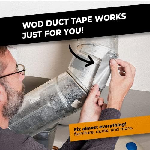WOD DTC10 Advanced Strength Industrial Grade Burgundy Duct Tape, 4 inch x 60 ft. Waterproof, UV Resistant For Crafts & Home Improvement