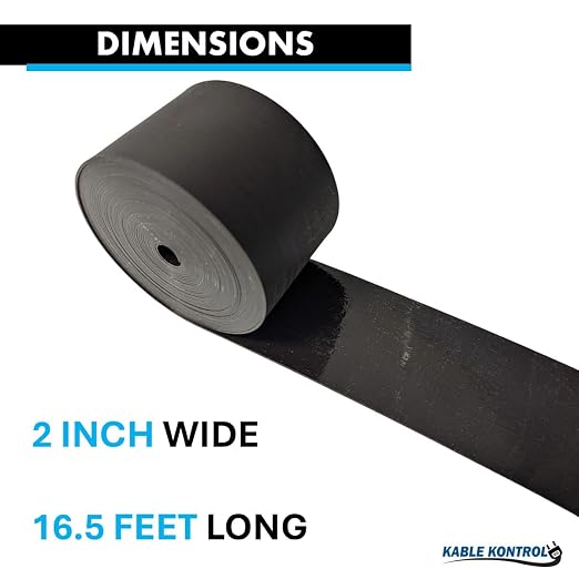 KABLE KONTROL Heat Shrink Tape - 2" Inch Wide - 16.5 Ft Rolls - 4:1 Adhesive Lined Shrinkable Tape for Electrical Cables, Wires, Pipes – Adhesive Activates Upon Heating Melts and Seals, RoHS - Black