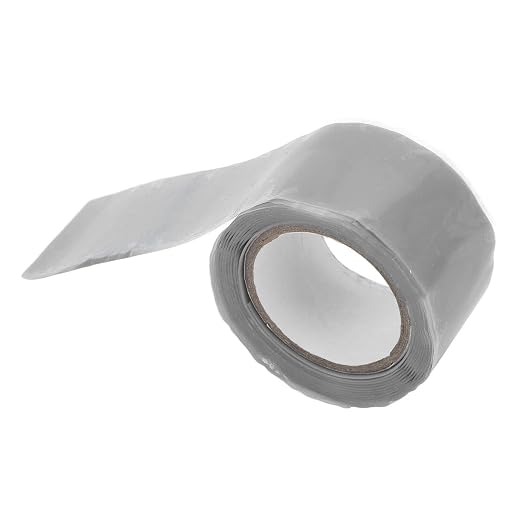 Self Fusing Silicone Tape High Temperature Adhesive Tape for Plumbing Repairs Hose Leak Fixing 2 Rolls 1.5m x 2.5cm (Gray)