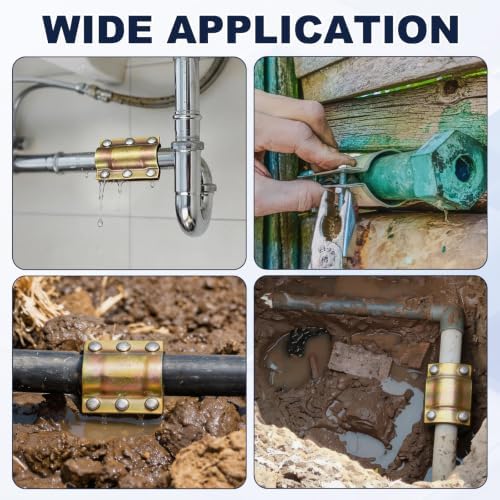 HARFINGTON Water Pipe Repair Leak Sealer Clamp 6-1/9" ID Pipe Repair Kit