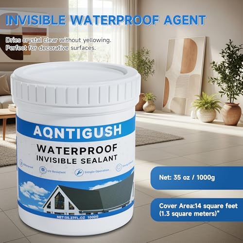 Transparent Waterproof Sealant 35oz, Clear Invisible Coating