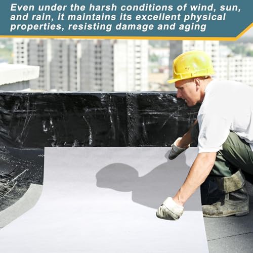 Contouring Polyester Roof Reinforcement Fabric White, 6 in x 324 ft Elastomeric Roof Coating, Roofing Tool and Fabric Sealer to Reinforce Strength for Roofs
