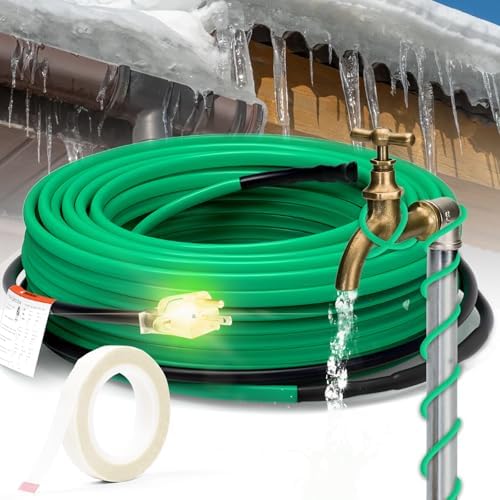 HEATIT Roof & Pipe Heat Cable 5W/ft, Self-Regulating, ETL Certified 50FT