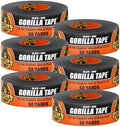 Gorilla Duct Tape, Black Tape, 1.88" x 50 yd (Pack of 6) - Heavy Duty and Weather Resistant for Indoor or Outdoor