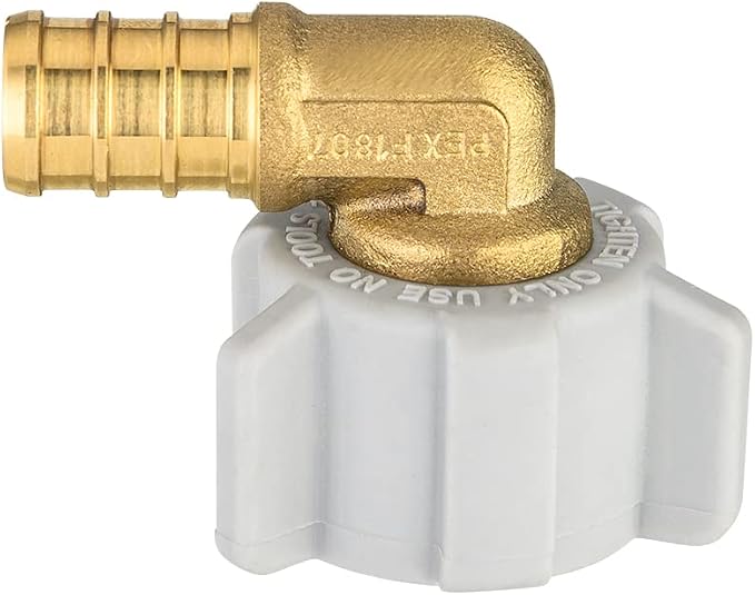 (Pack of 12) EFIELD 1/2" Pex x 1/2" Female NPT Swivel Elbow | Brass Barb Crimp Fittings,ASTM F1807-PEX1807299(12)