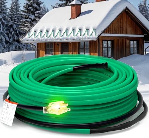 HEATIT Pipe Heating Cable 5W/ft, Self-Regulating, Roof Snow Deicing 90FT