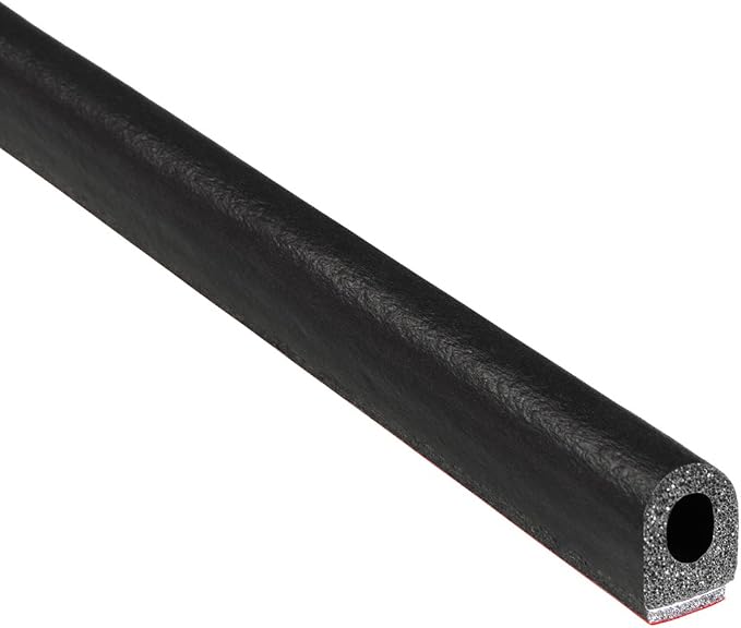 TRIM-LOK D-Shaped Rubber Seal with 3M Bonded Tape, 0.5-Inch Height, 0.5-Inch Width, 100-Foot Length, EPDM Foam Weather Stripping for Door Frame, Window Insulation, Cars, Trucks, RVs, and Boats