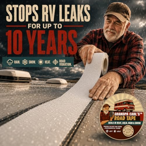 RV Roof Tape – Waterproof Butyl Seal 4" x 50' – Grandpa Earl's Road Tape