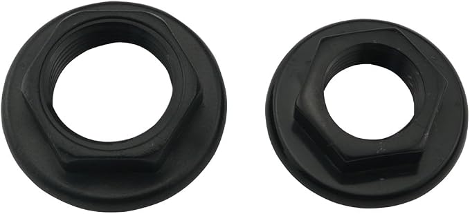 10PCS Black BSP Plastic Back Nuts Accessories Sink Tap Back Nut for Bathroom Basin Taps Mixers Round Faced Flanged Back Nuts Home Tools