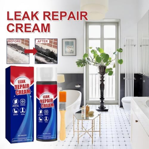 Waterproof Sealant Liquid - Quick Dry Leak Repair Coating | Long Lasting Liquid Sealant with Brush, 100mL Waterproofing Liquid for Wall, Roof, Window Frame, Bathroom, Concrete, and Gutter Sealing