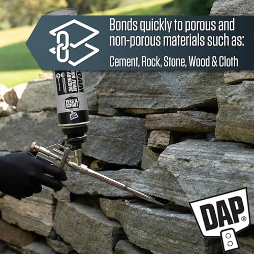 DAP Touch N Seal Black Spray Foam Sealant for RV, Pond, Waterfall & Landscape - UV Resistant, Class A Fire Rated, Waterproof, Polyurethane Adhesive with AWF PRO Gloves and Foam Gun (Pack of 6)