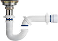 (1 Pack) eflyefly 1-1/2 inch Kitchen Sink Drain Kit with P Trap