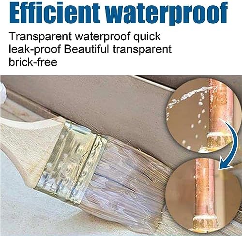 XIRUJNFD Transparent Waterproof Coating, Super Strong Invisible Waterproof Anti-Leakage Agent, Transparent Waterproof Glue, Strong Adhesion Repairs Last Long Time (3Pcs/300g)