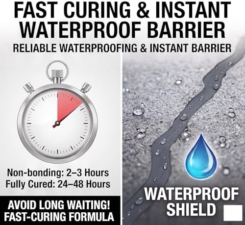 Concrete Crack Filler Self-Leveling Waterproof sealant 2-Pack (2.21 lb), High Elasticity Repair Sealant Caulk for Driveway, Patio & Outdoor Concrete Joint Repair