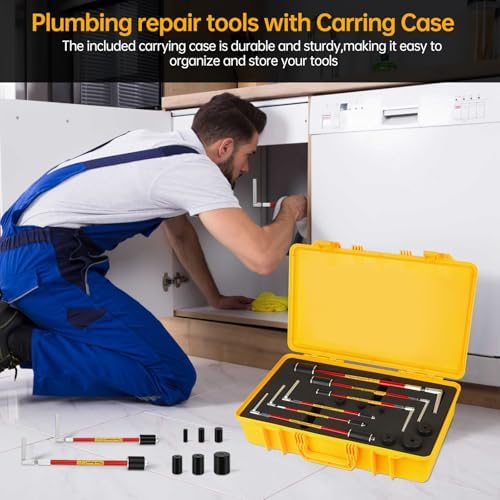 Plumbing Tool Kit (6 Tools) for the 1/2" to 2" Sized Pipes, Plumbing Plugs for Fast Water Line Repairs, Prevent Pipeline Leakage and Facilitate Solder with Extra Gaskets and PVC Carrying Case