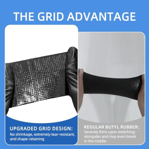 2 Pack Double Sided Butyl Sealant Tape, 2" x 82' - 28 Mil Thick Black Vapor Barrier Butyl Tape for Crawl Space, Concrete, Brick, Foundation Waterproof Seal for Wall Liner & RV Repair