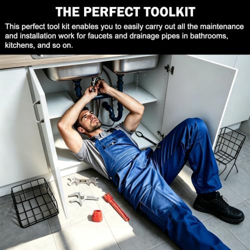 Multi-Size Basin Wrench Set for Plumbing Repair