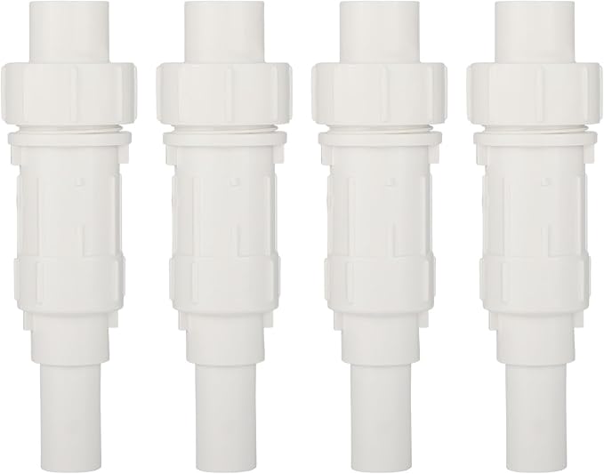 (Pack of 4) EFIELD 3 Inch PVC Expansion Repair Coupling for Broken or Cracked Pipe, Schedule 40, White,(PVC035-4PCS)