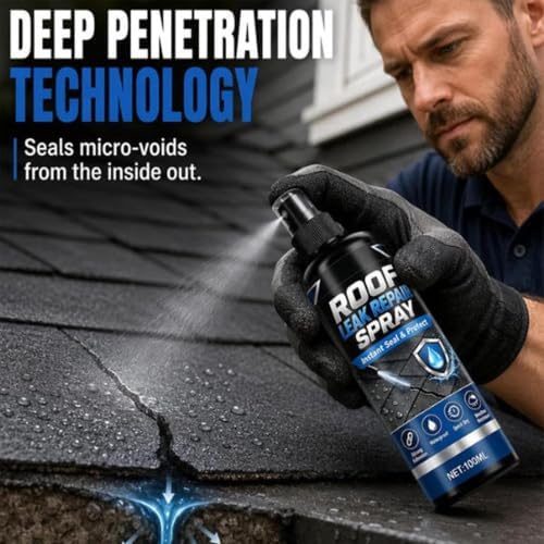 Powerful Waterproof Leak Repair Spray, Roof Crack Sealant (1pc)