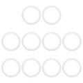 uxcell 10Pcs Silicone O Ring, 3.05" Silicone O-Rings Gasket Sealing Gasket Washers for 2.48" Clamp for Compressor Valves Pipe Repair Sink Plug Bathtub Plug Faucets, White