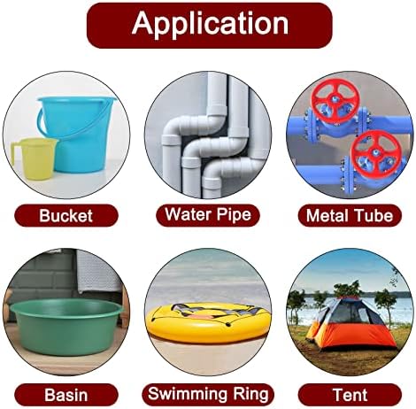 HARFINGTON Waterproof Patch Seal Tape 8" x5' Leak Repair Tape for Plastic Bucket/Basin Hoses Duct Pipes, Black